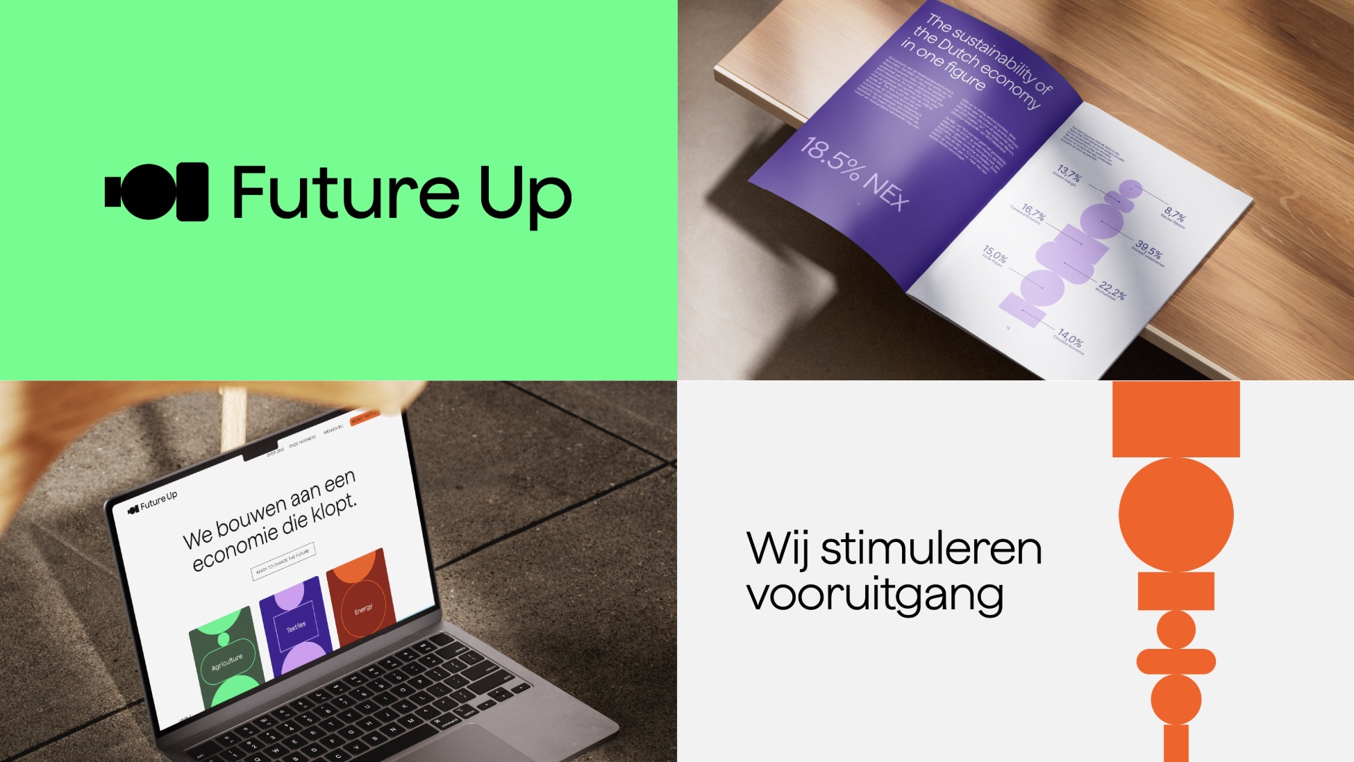 MVO Nederland gaat verder als Future Up. Nieuwe identiteit ontwikkeld door Total Design