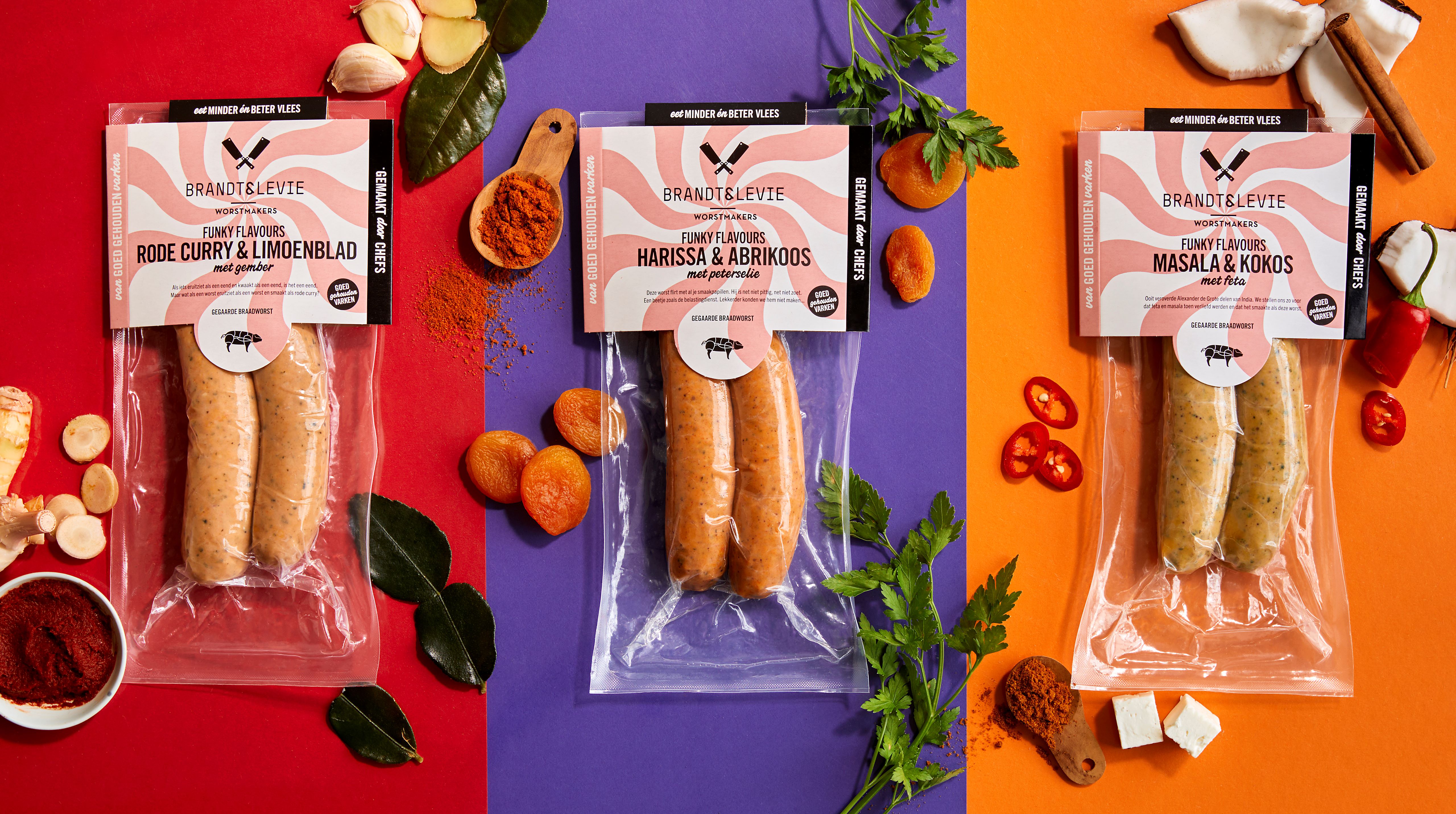 Brandt & Levie viert 15 jaar met Funky Flavours: minder vlees, meer smaak