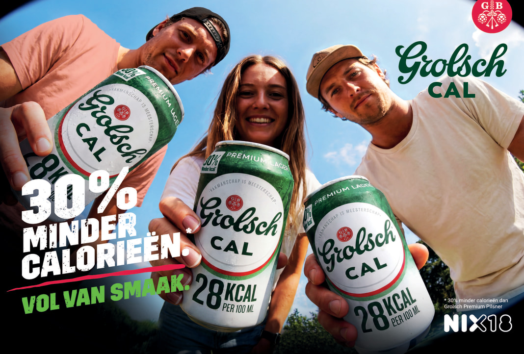 Grolsch lanceert Grolsch Cal: bier met minder calorieën