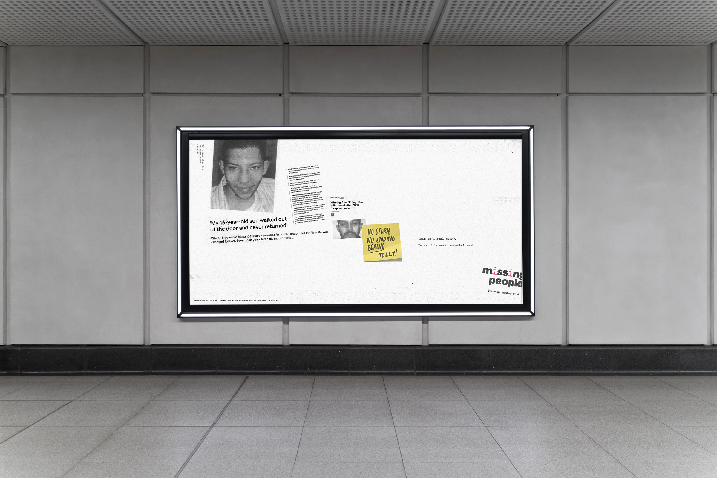 Missing People confronteert true crime-cultuur met shockerende campagne