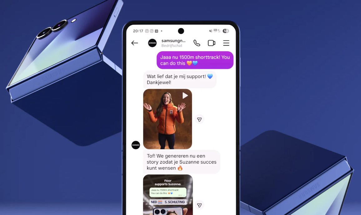 Samsung en Vibeday veranderen Instagram DM in virtuele tribune