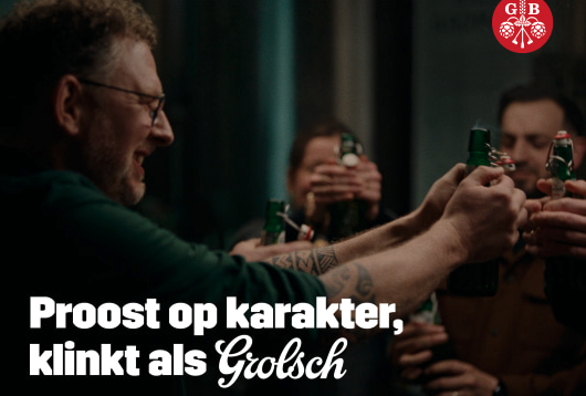 Grolsch kiest voor echtheid in nieuwe campagne 'Proost op karakter'