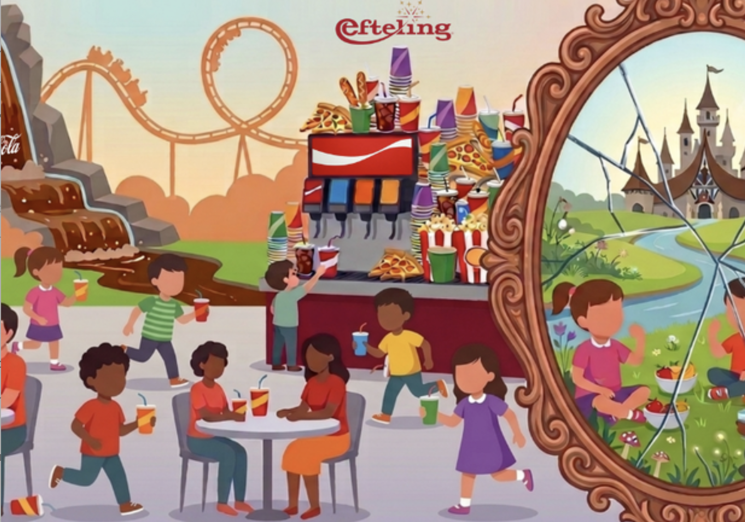 Foodwatch hekelt onbeperkt frisdrank tappen bij Efteling
