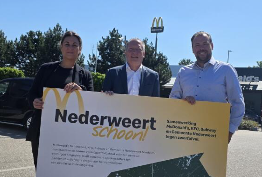 Gemeente Nederweert, McDonald's, KFC en Subway bundelen krachten tegen zwerfaval